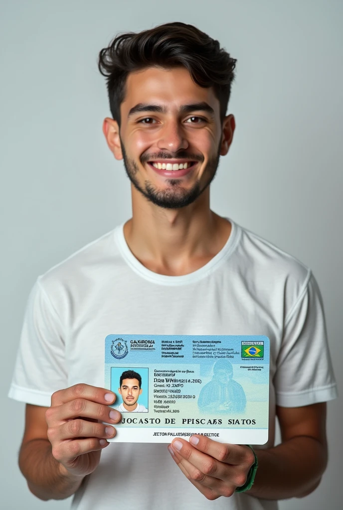 Realistic photo of a Brazilian CPF with the name João Vitor do santos