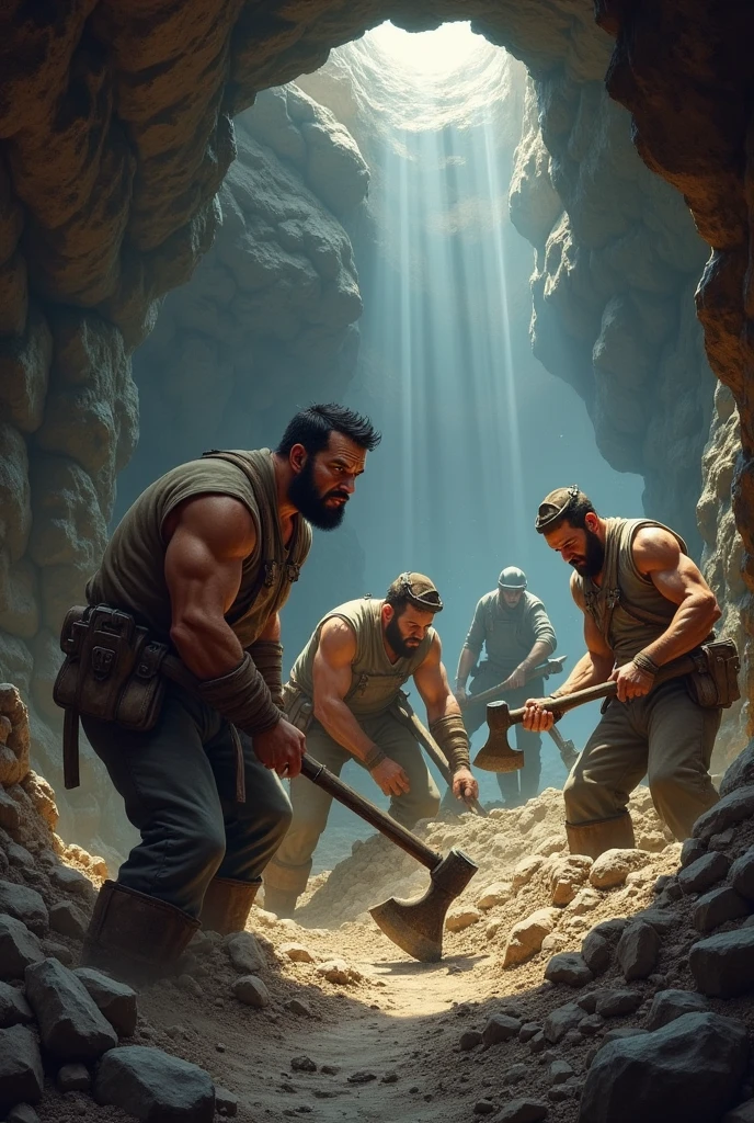 Miners working