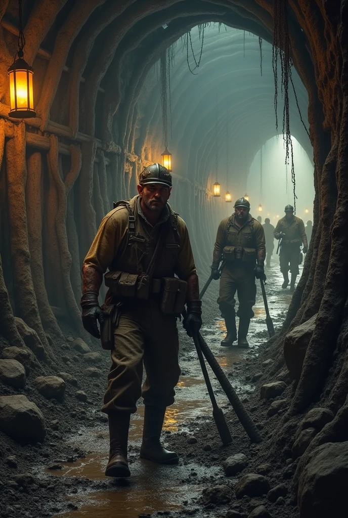 Miners working
