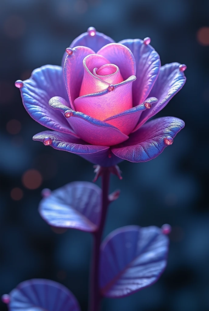 a purple glass rose