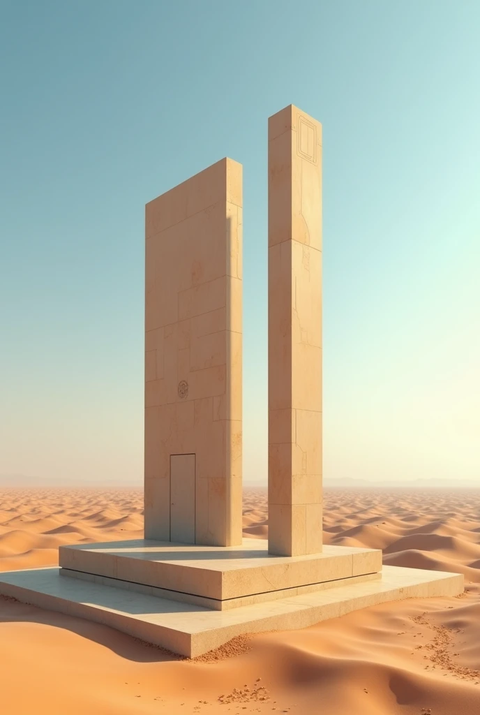 Make a plinth base in the desert