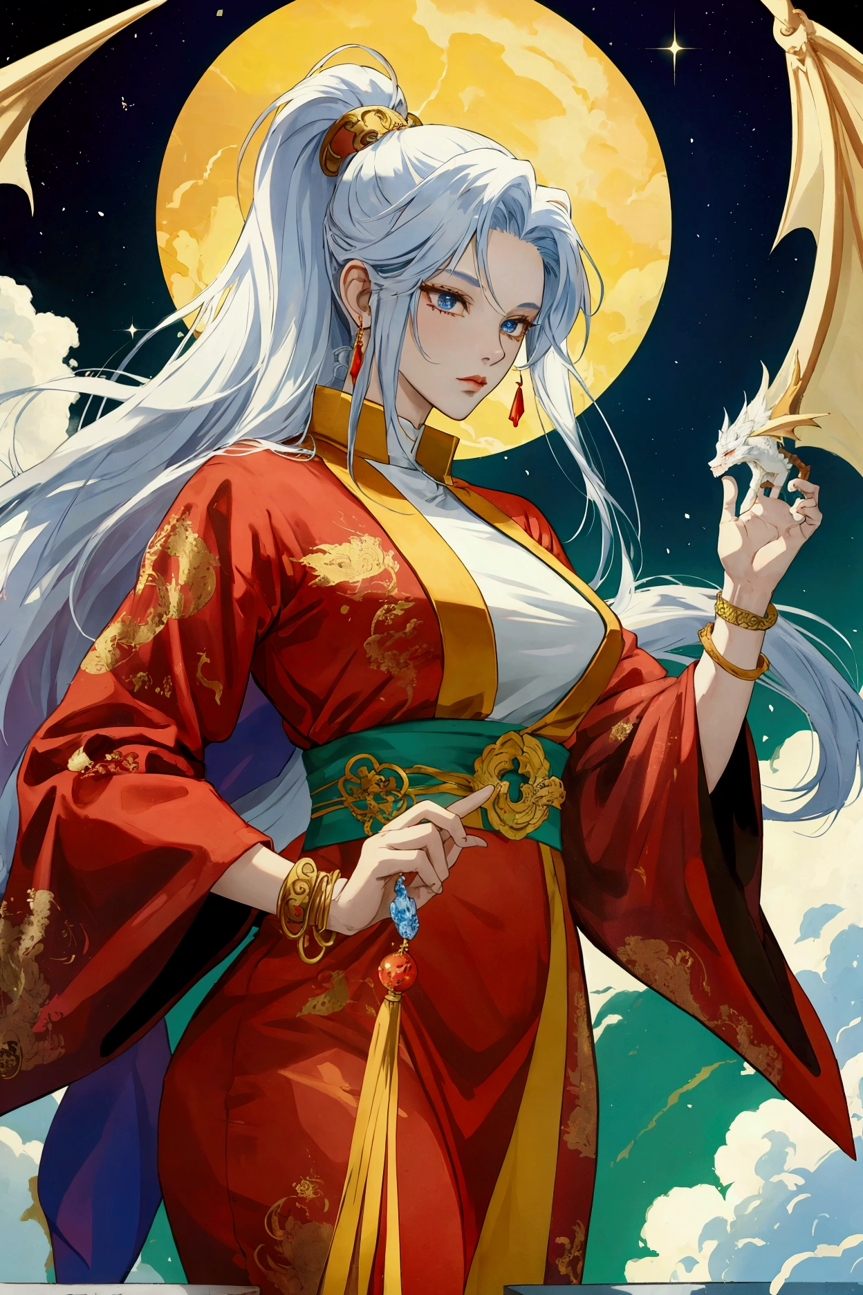 Dragonman, woman, graceful, jewellery, Antiquity, Anime Style