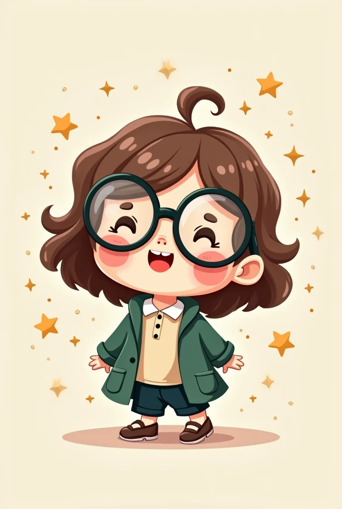 Chibi teacher with glasses