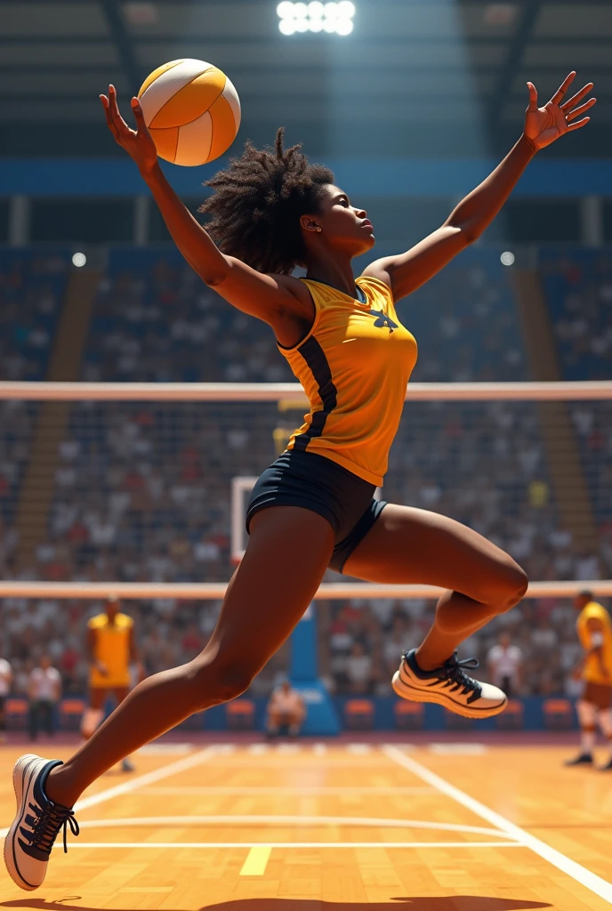 Afro-descendant volleyball player
