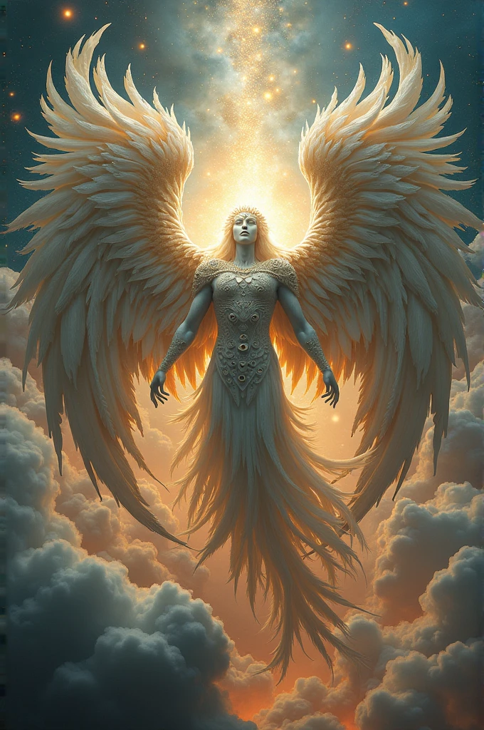 Create an image of an ofanim as described by the prophet Isaiah