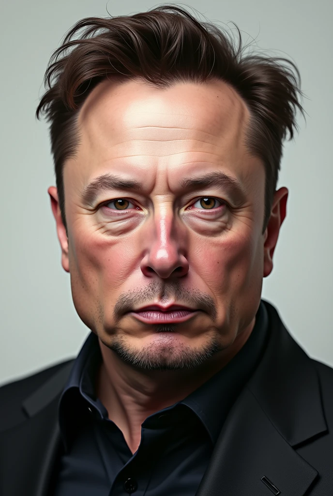 elon musk with a serious face.