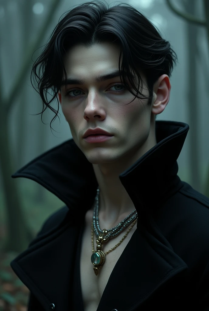 A vampire with a youthful and very handsome appearance