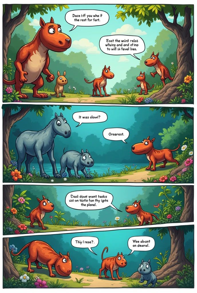 Create a comic strip about the importance of biodiversity.