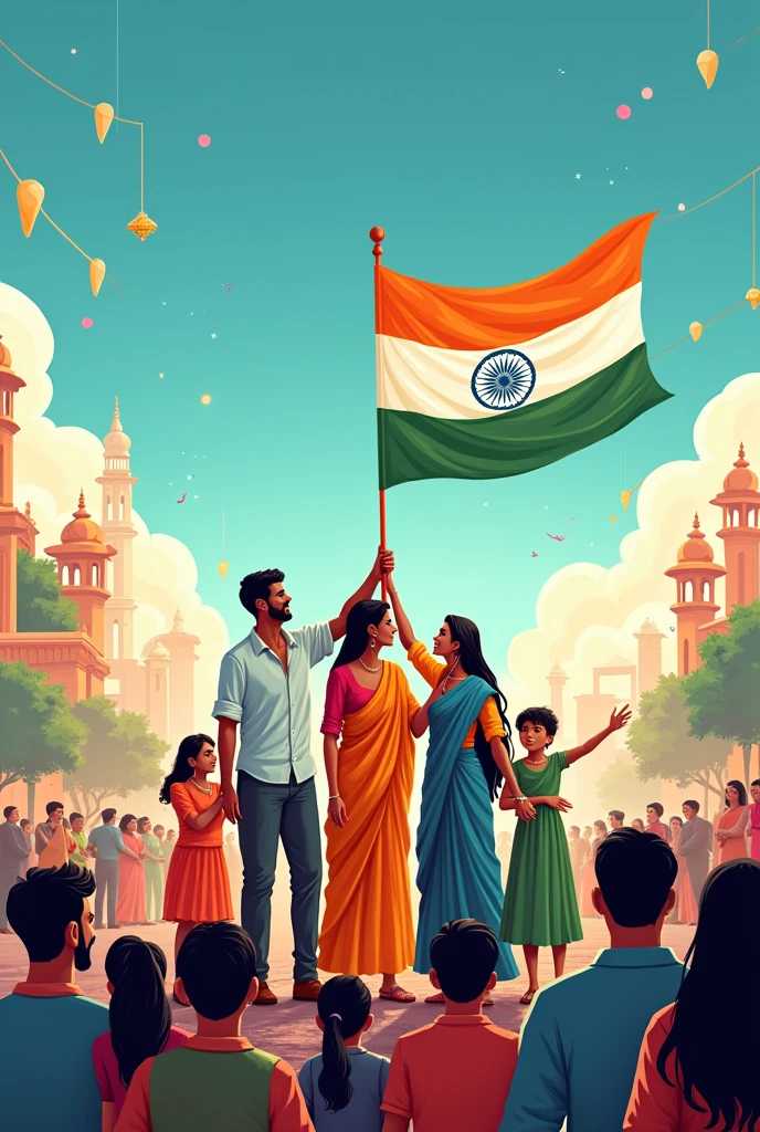 I need a Indian independent day wishing pic
