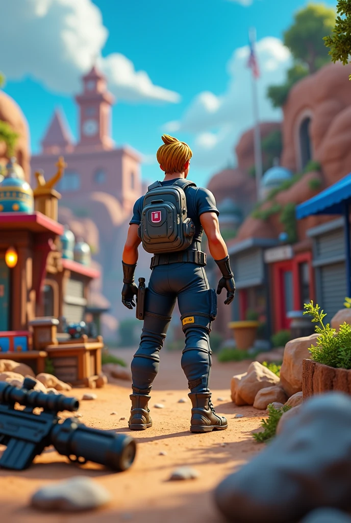 creating a miniature related to fortnite with a title of "improving in fortnite
