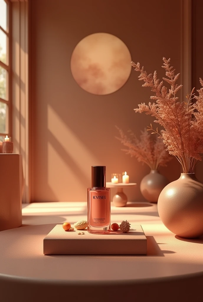 A retail space with aAmbient Lighting: Use soft, warm lighting to create a welcoming atmosphere and highlight the Tinted serum.