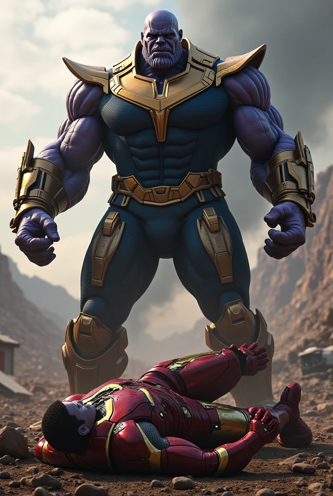Thanos beheading Iron Man in the MCU