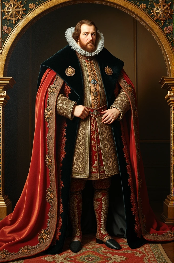 Create a painting in the Tudor style