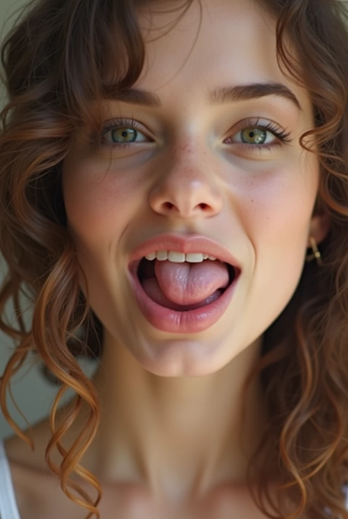A girl playing with her pussy lips