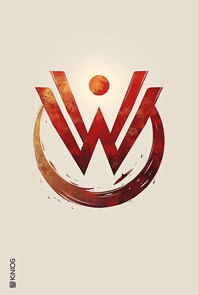 Make me a logo called Wkong and the colors are red, white and gold with Asian touches