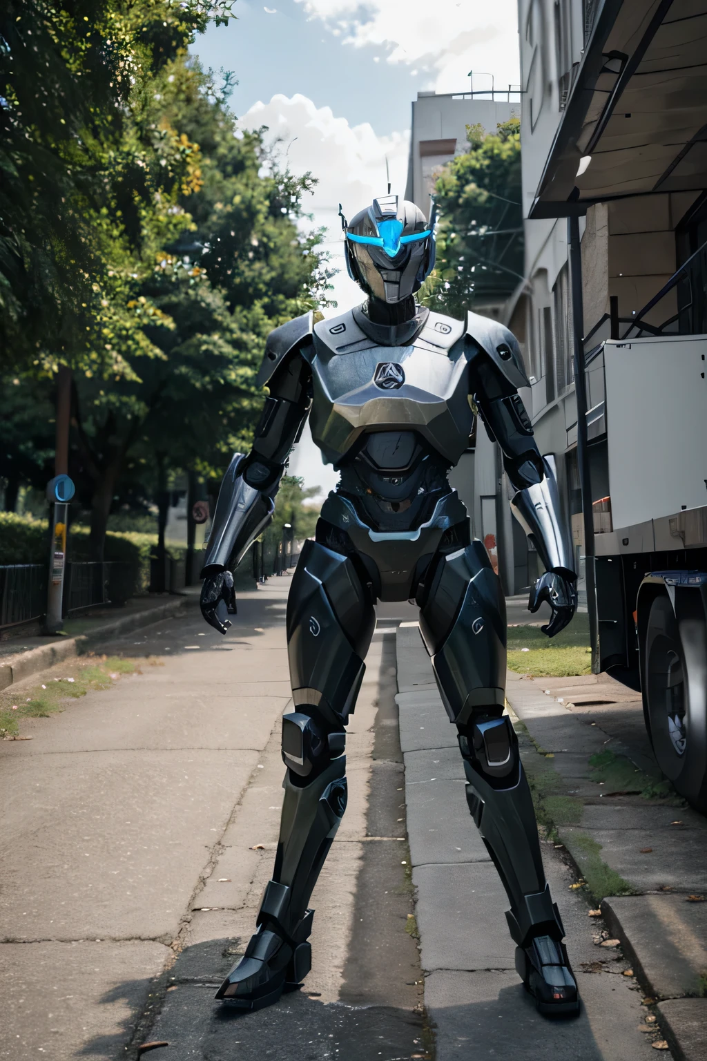 Mercedes Warrior Robot, humanoid, Real Ambient