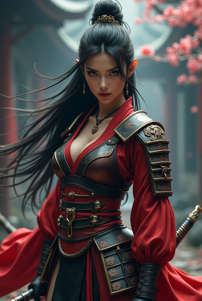 A sexy image of a samurai girl