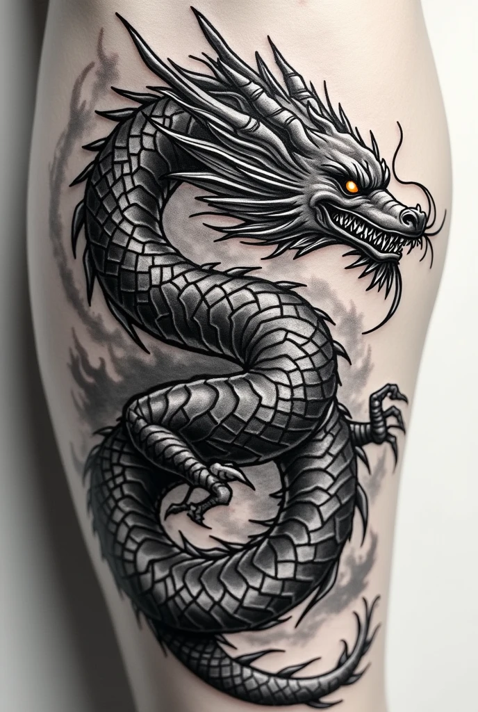 A dragon tattoo design for the forearm

