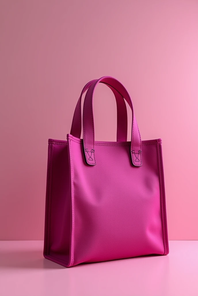 Generate an image of a fuchsia fabric bag