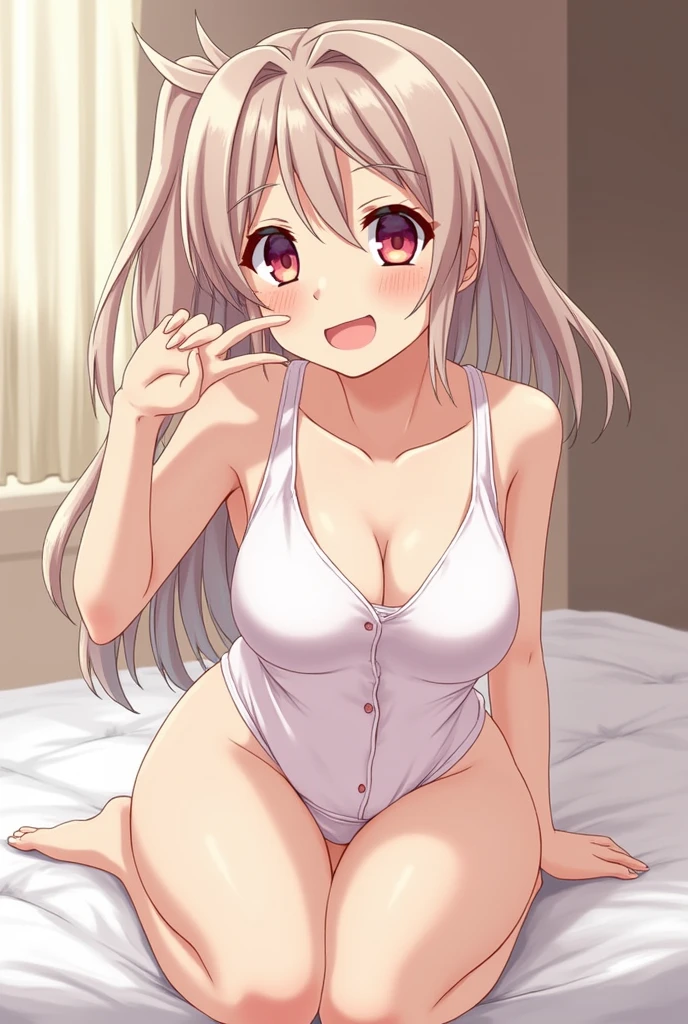 High resolution,1 girl, blush all over the face, (heart shaped eyes:1.4), Excited, open your mouth, Happy、Ahegao、smile、highest quality、Completely naked、nipple、thighs、pussy、animegirl、heart marks in the eyes、stick out tongue、spread your legs wide、sleeping face up on the bed、stretch your legs toward your head、pussy、anus、pussyとanusが見えている