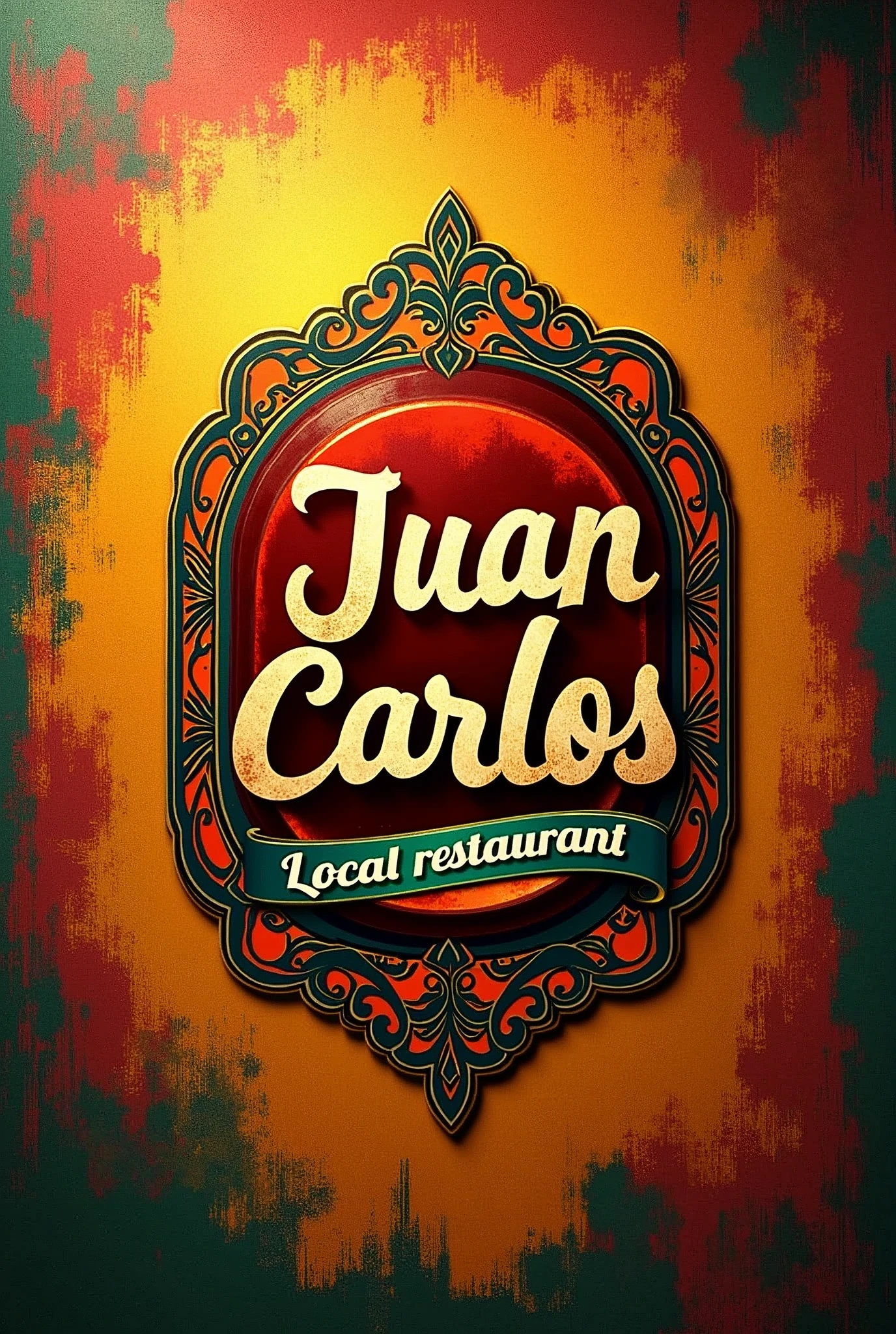 create a mexican logo, colorful and elegant with the phrase "Juan Carlos" "Local restaurant"