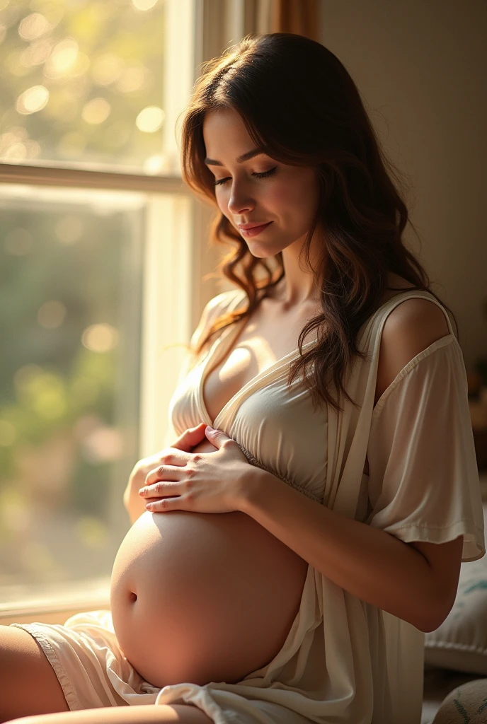 5-month pregnant woman 