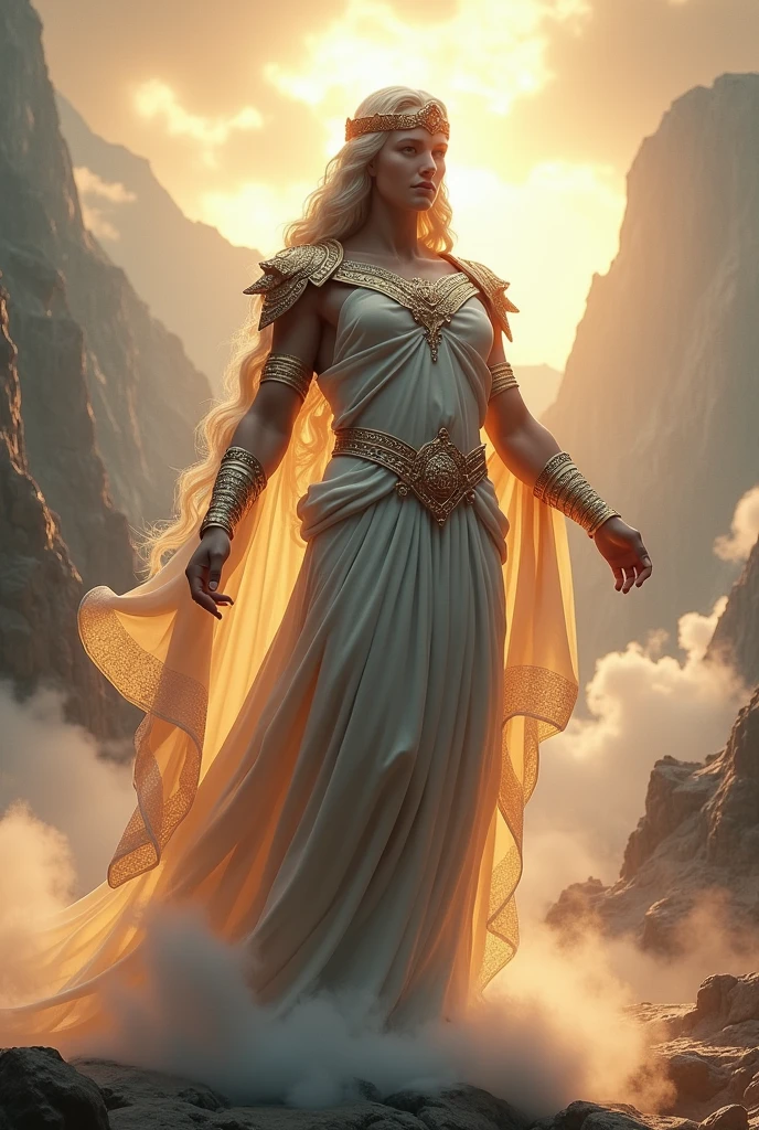 An image of a Greek mythological God animated (God that does not exist, that is created and is unique)