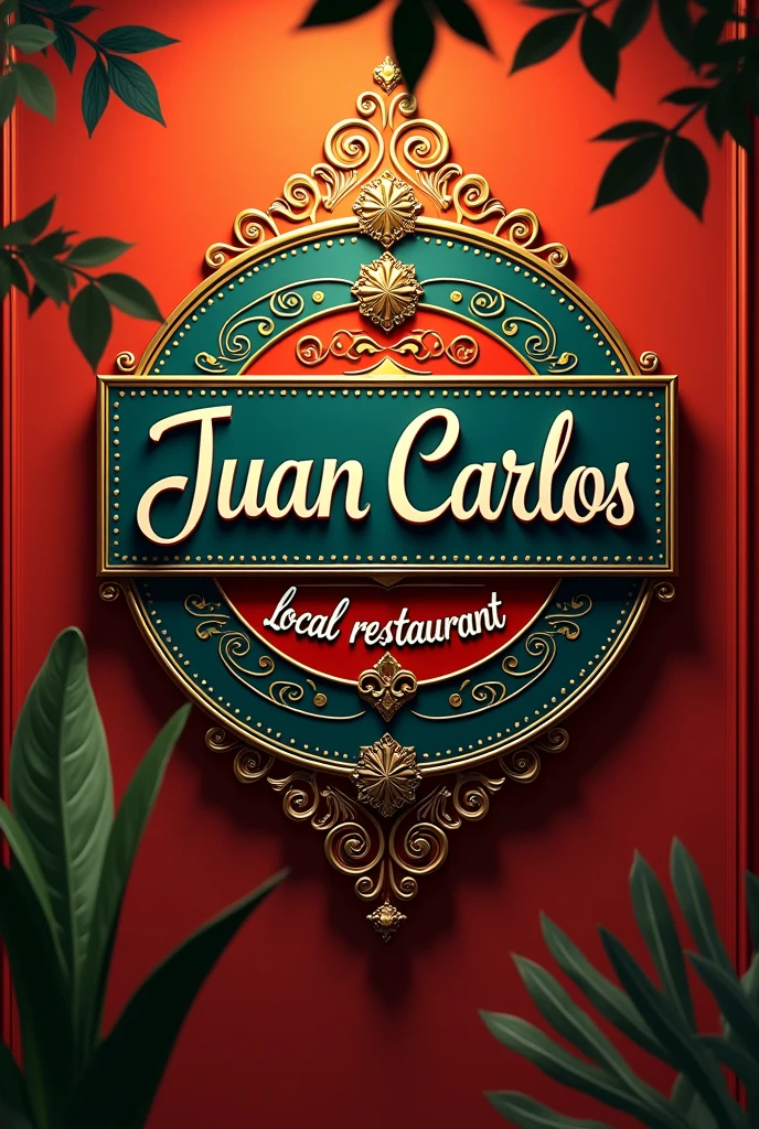 create a mexican logo, colorful and elegant with the phrase "Juan Carlos" "Local restaurant"
