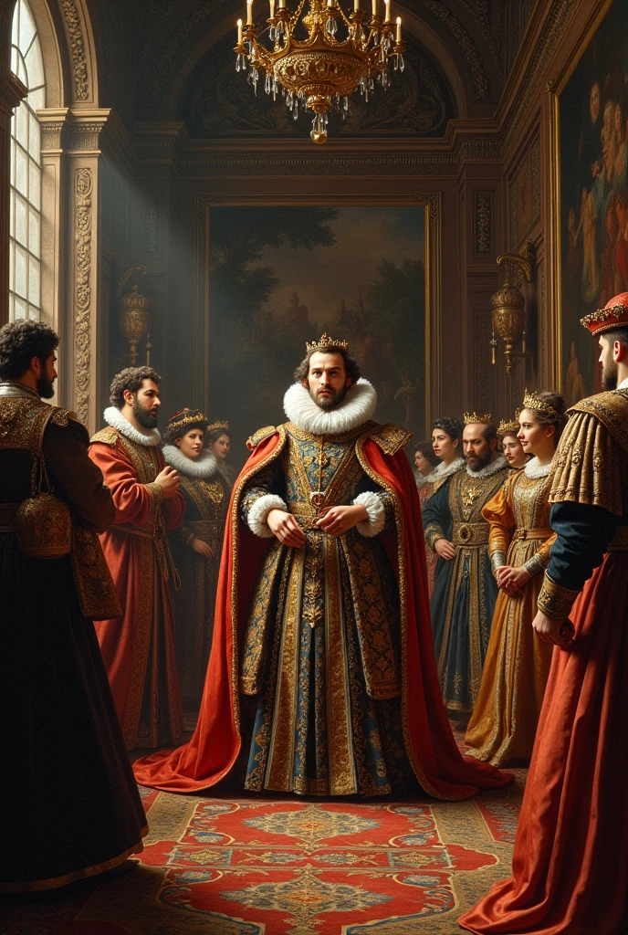 Create a painting in the Tudor style