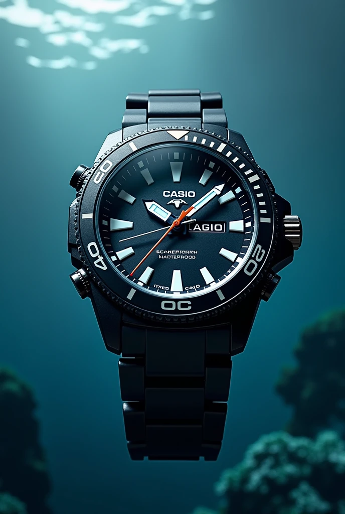 Headline: Dive into Tomorrow
Body copy:
Beyond the surface lies adventure. The Casio Waterproof Watch is your ultimate aquatic partner. Crafted for the depths, yet designed for every day. Its sleek profile hides a spirit of resilience, ready to conquer any wave or pool.
Dare to explore. Your time starts now.
Call to action: Make a splash. Visit your nearest Casio dealer or explore our collection at [Website].
Tagline: Casio Waterproof. Time for Every Tide.
