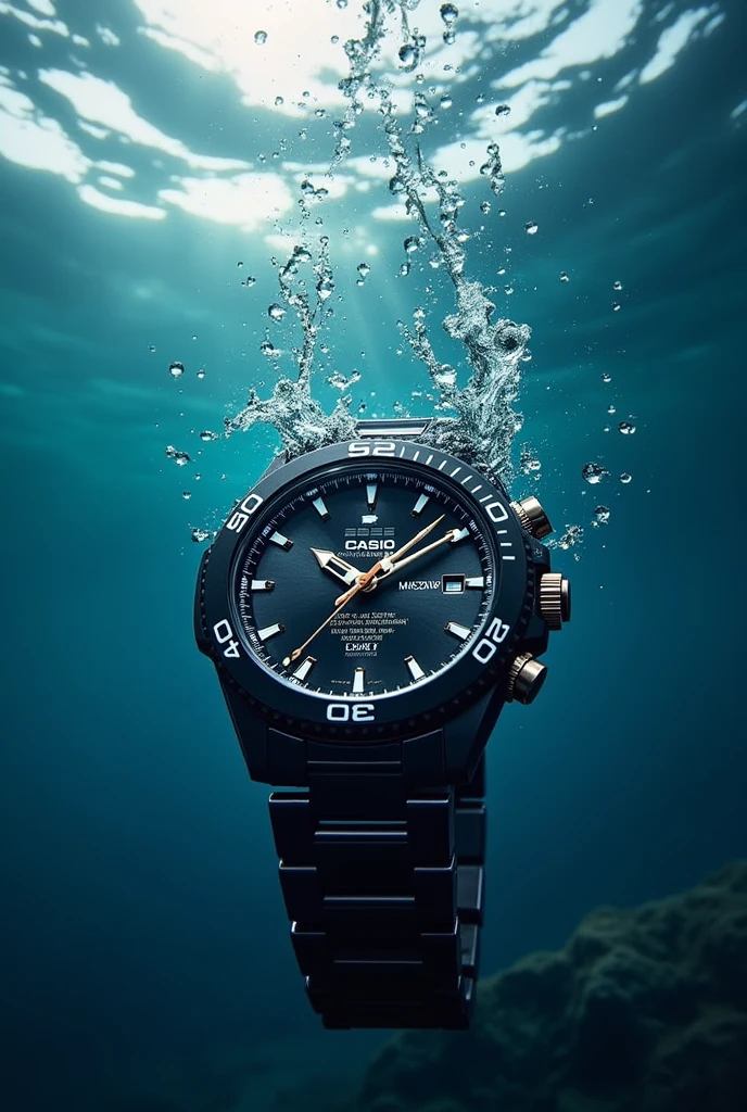 Headline: Dive into Tomorrow
Body copy:
Beyond the surface lies adventure. The Casio Waterproof Watch is your ultimate aquatic partner. Crafted for the depths, yet designed for every day. Its sleek profile hides a spirit of resilience, ready to conquer any wave or pool.
Dare to explore. Your time starts now.
Call to action: Make a splash. Visit your nearest Casio dealer or explore our collection at [Website].
Tagline: Casio Waterproof. Time for Every Tide.
