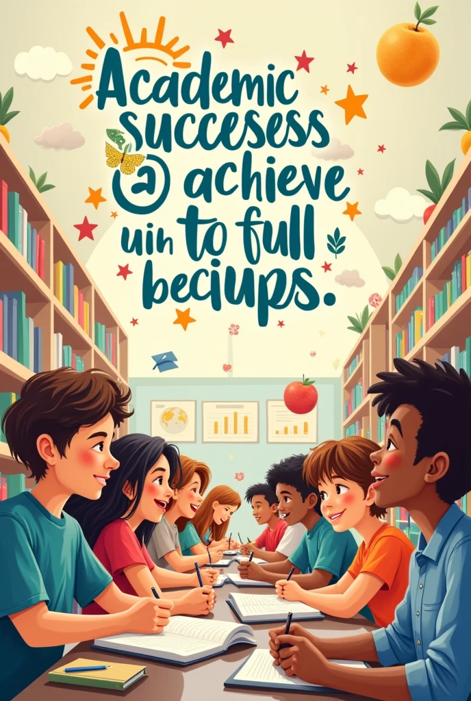 make me a poster about school making sure the student pass and providing teaching so they can et a good life
