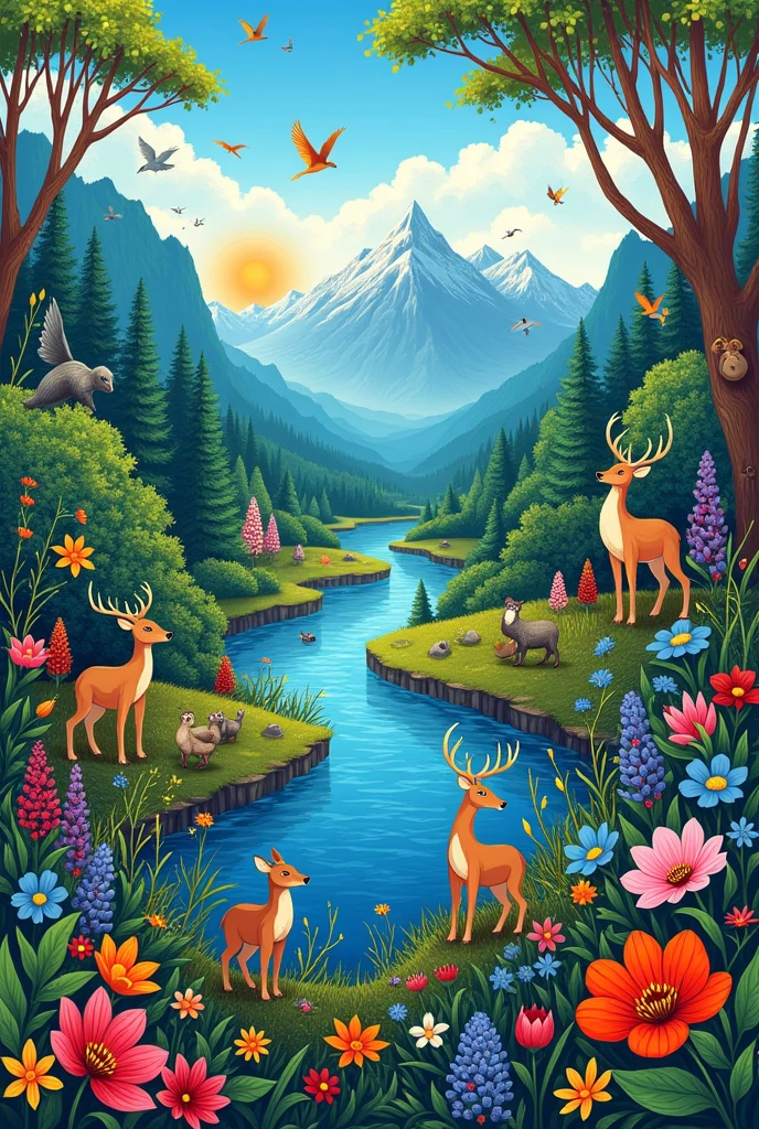 Create a mural about the environment