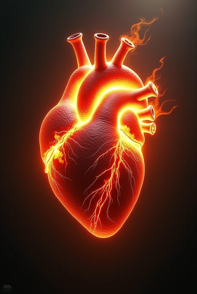 A human heart passionate with bottomless fire