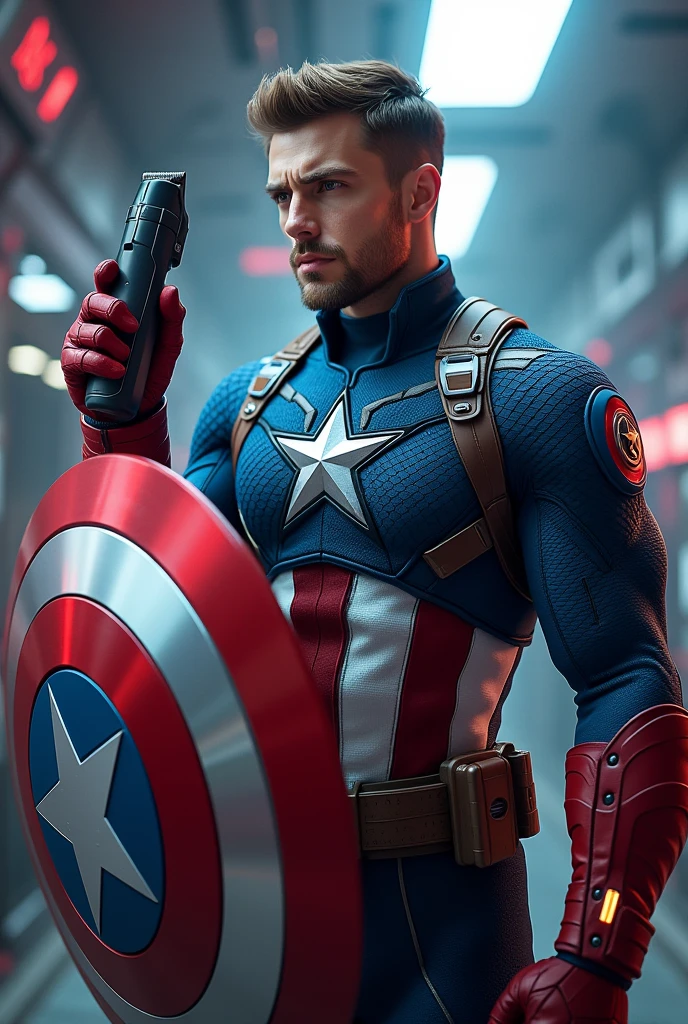 Captain America color hair clipper