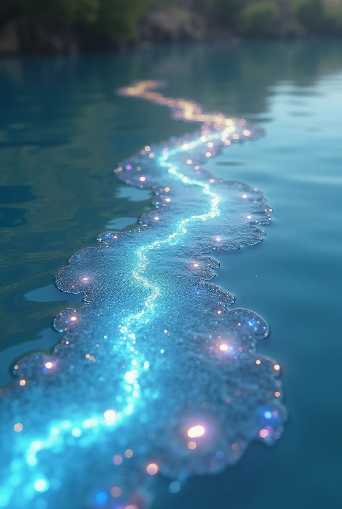Serum blends perfectly into the water, achieving a harmonious color effect.