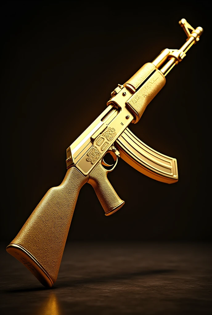 ((best quality)), ((masterpiece)), (detailed),AK-47 de ouro