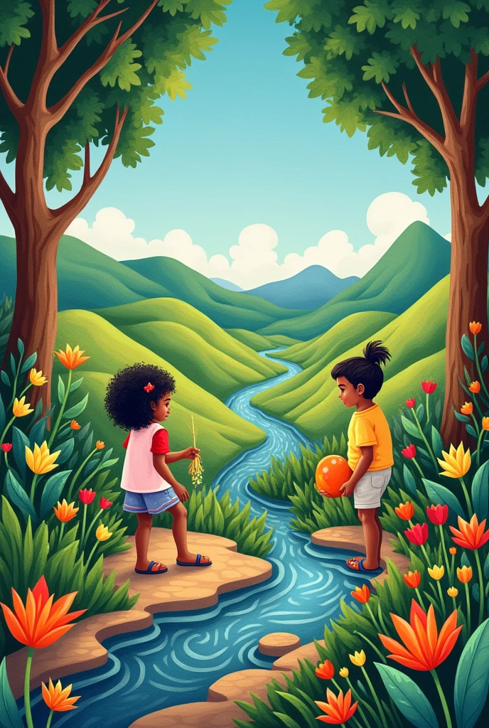 Create a mural about environmental care for early in Bolivia
