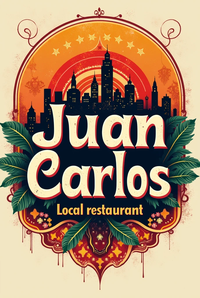 create a mexican logo, colorful and elegant with the phrase "Juan Carlos" "Local restaurant"