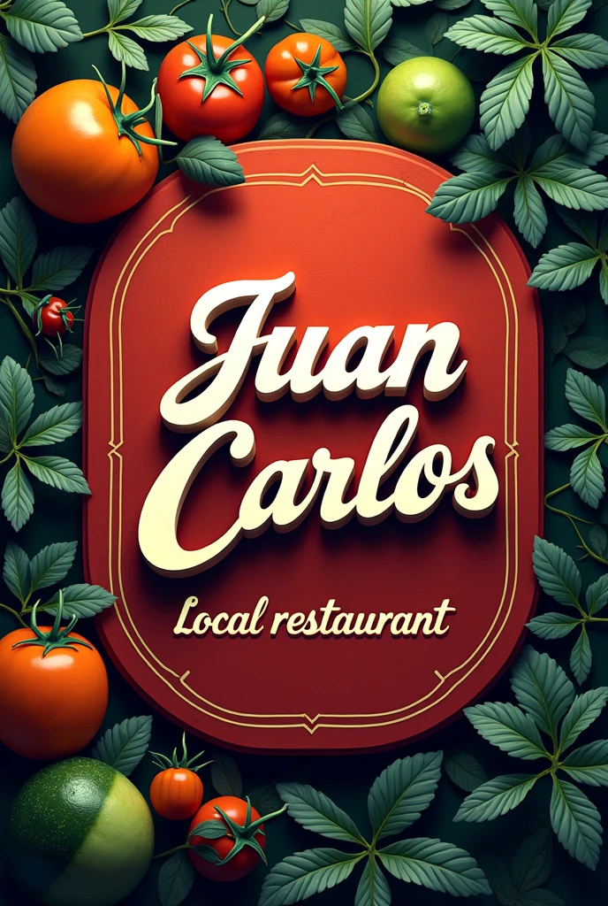 Create a logo, colorful and elegant with the phrase "Juan Carlos" "Local restaurant"