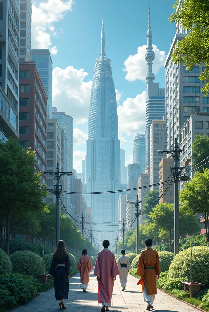 (Highest quality,4K,High resolution,masterpiece:1.2),Very detailed,(Realistic,photoRealistic,photo-Realistic:1.37),Japan in 2100