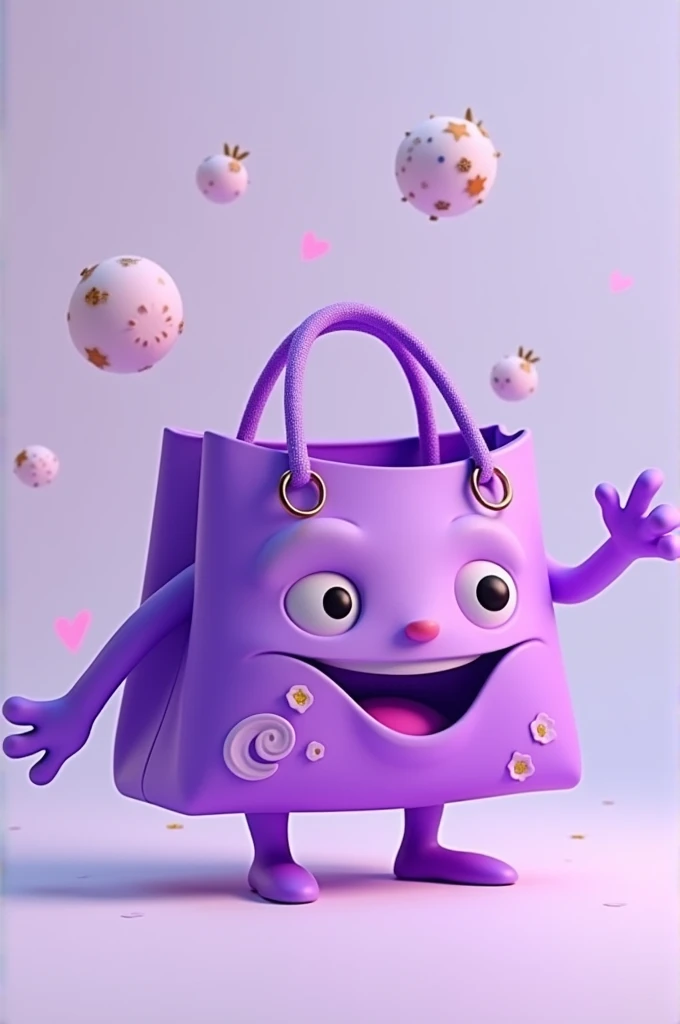 Purple shopping bag