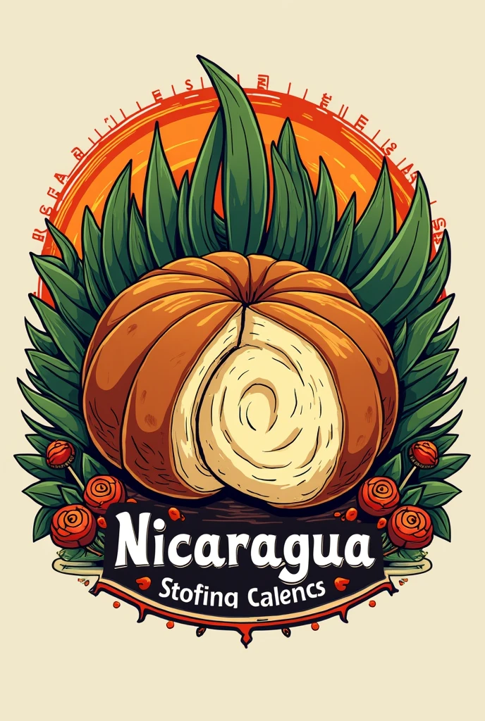 Nicaraguan bun company logo style