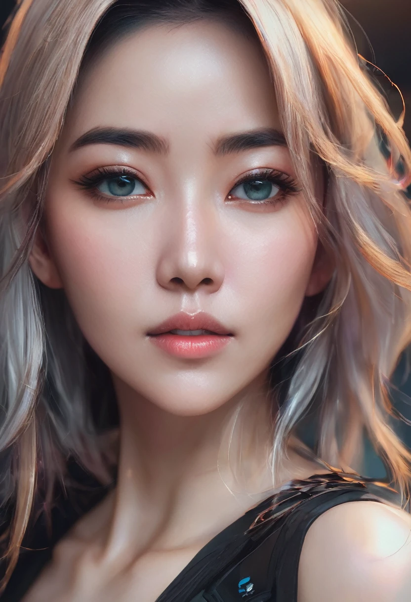 a closeup of a woman , Digital art inspired by WLOP, trend on CGSociety, Digital art, 🤤 Portrait of woman, beautiful detailed body and face, beautiful Digital artwork, guweiz style artwork, realistic Digital art 4k, realistic Digital art 4 k, awesome anime face portrait, Beautiful soft lighting, beautiful digital illustration