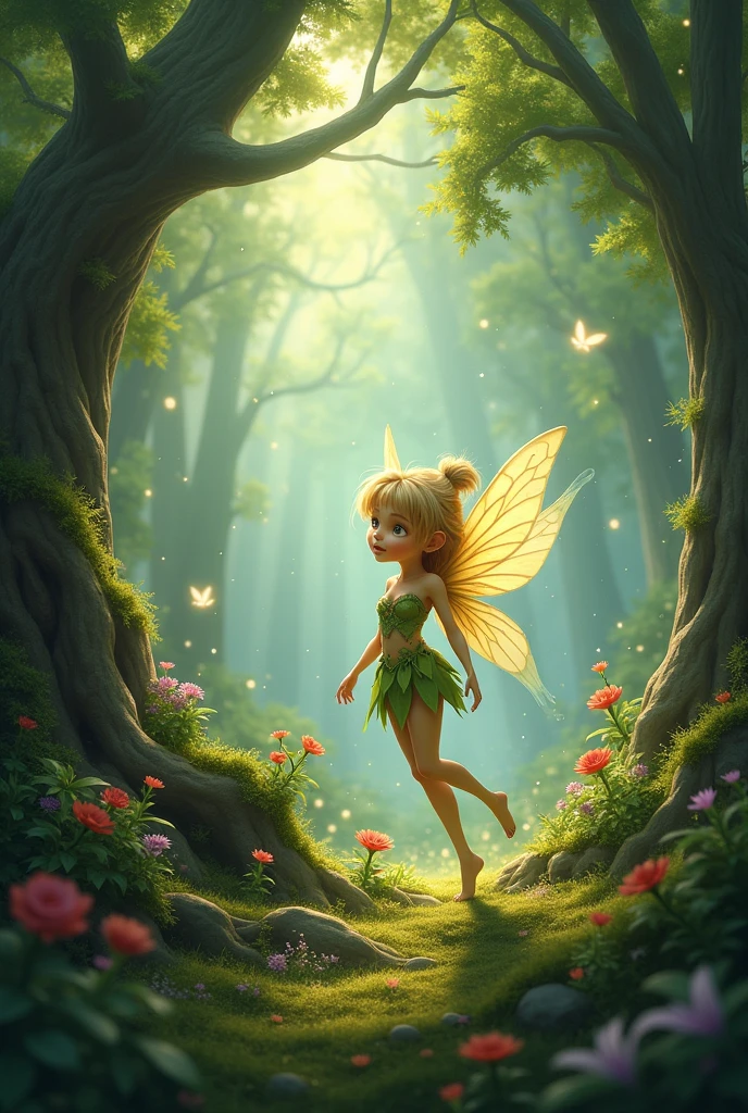 A fairy in a forest A fairy in a magical forest
