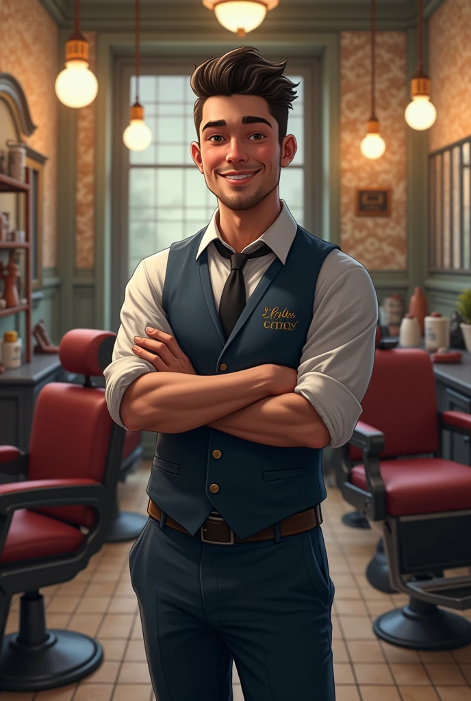 Necesito para un negocio que haré sobre una peluquería 💈 en mi escuela llamada "Barber Fray" and I need a general presentation card to authorize the people who will be there and that it is only the card