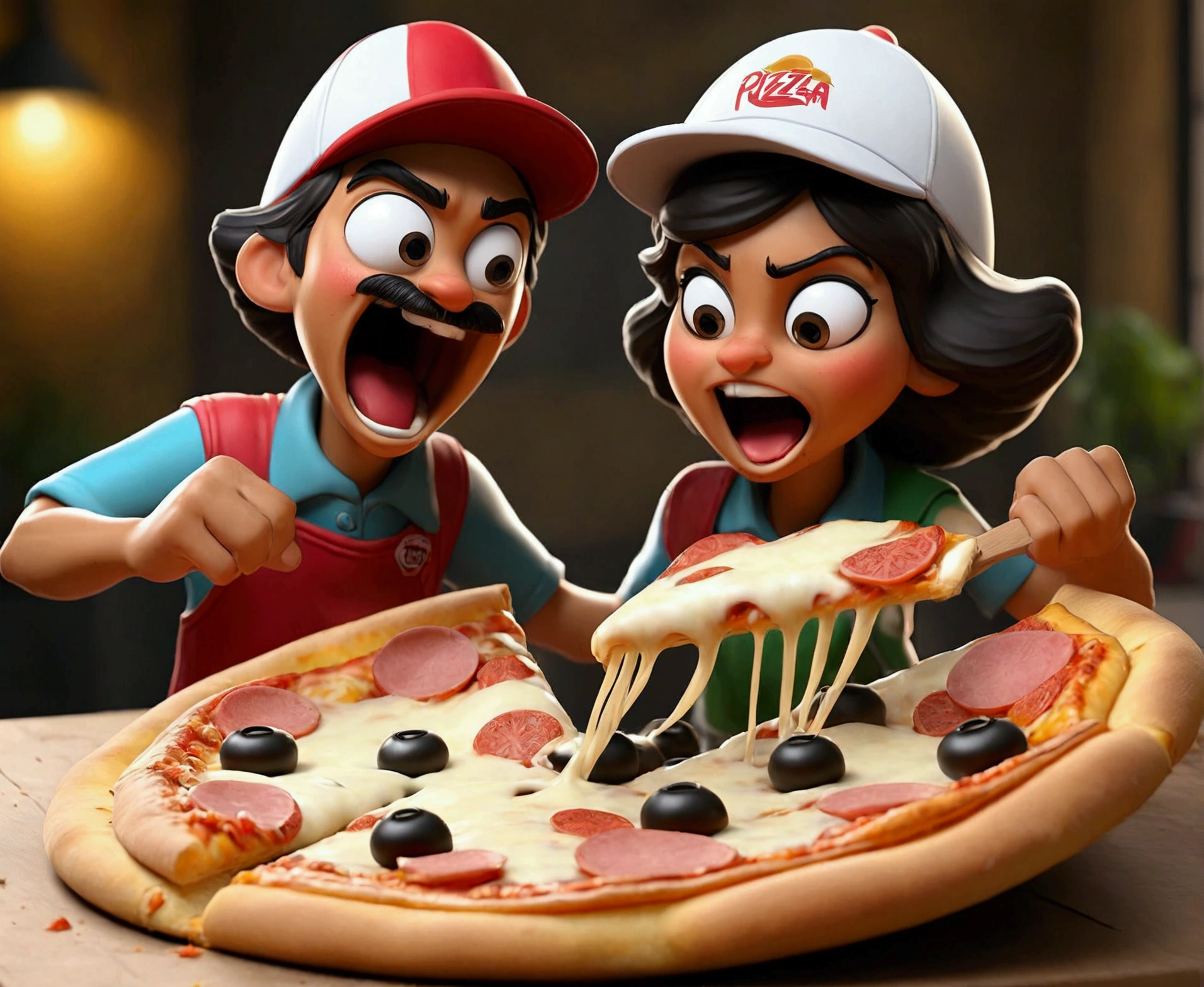 Create an image that contains the phrase "fans of their relationship with the characters of Pizza Hut El Salvador" 