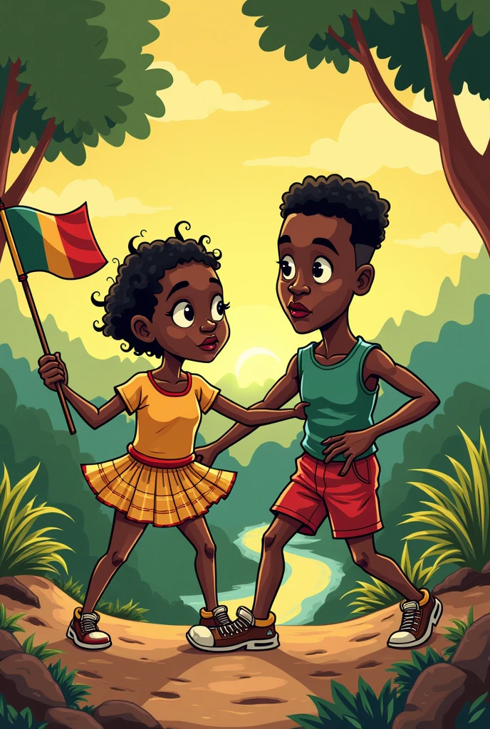 Independence of the Belgian Congo and Zaire as a cartoon