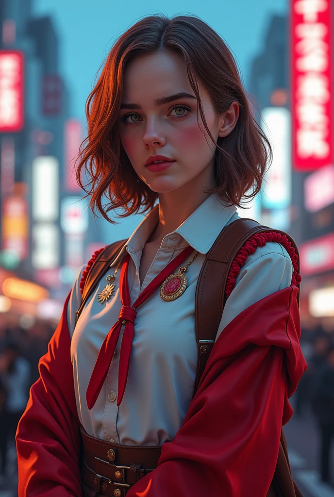 emma watson, 18 years, cosplay, Otaku, fund Tokio, hyper realistic