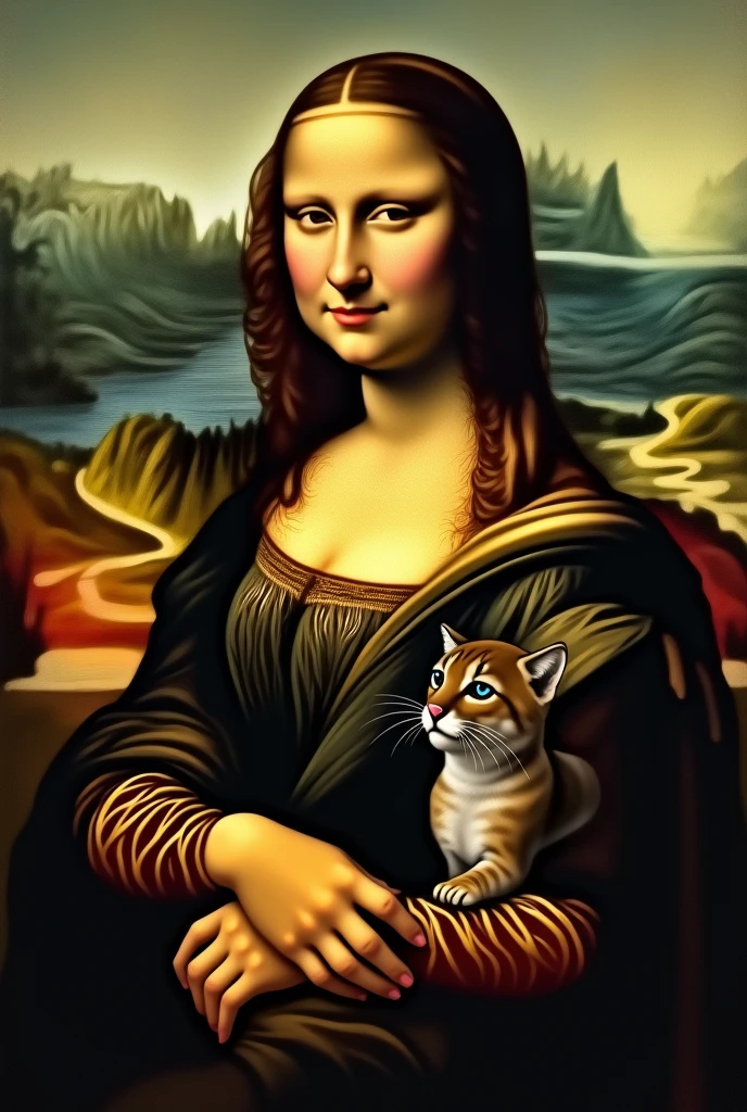 The Mona Lisa with a puma